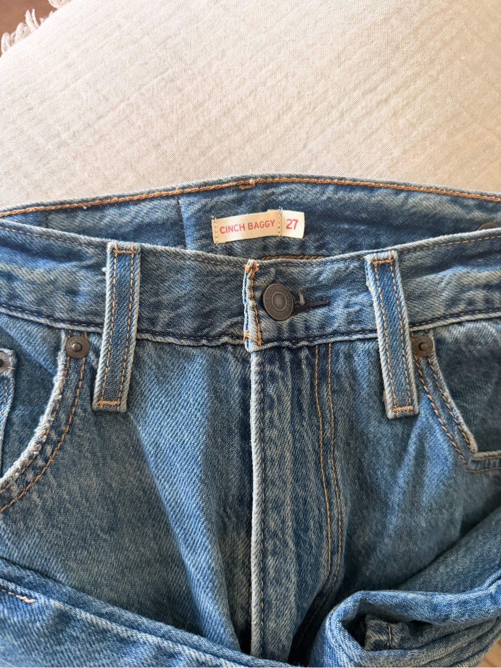 Levi's relaxed wide-leg blue denim jeans - Cinch Baggy - Picture 5 of 6